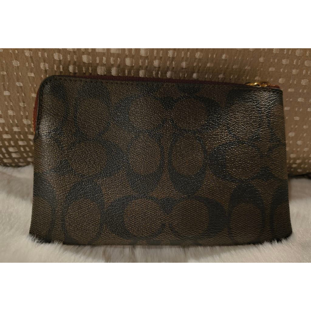 Coach Brown Signature Logo Wristlet - Picture 3 of 8